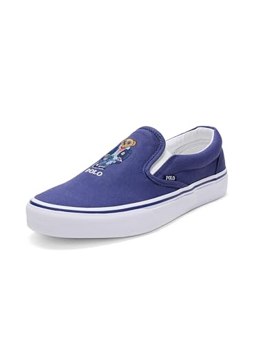 Polo Ralph Lauren Keaton Chaussures à Enfiler en Textile imprimé pour Homme, Bleu Marine, 43 EU