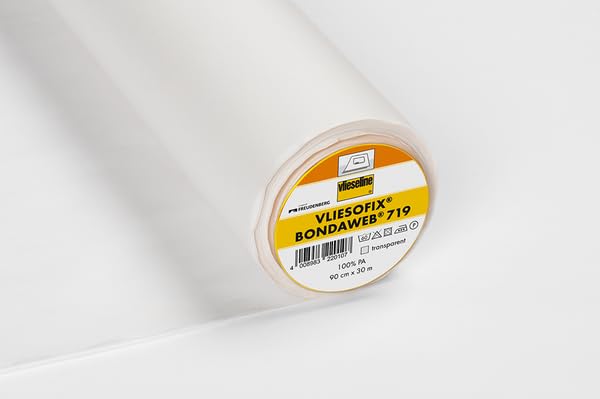2 Meter - Vlieseline Bondaweb Iron On Fusible Interfacing Web Adhesive Paper Appliques Arts Crafts Patchwork Width 45cm