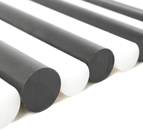 BuyPlastic White (Virgin Natural) UHMW Plastic Rod 5/8" Diameter, 2 ft. Nominal Length, Ultra High Molecular Weight Polyethylene Bar