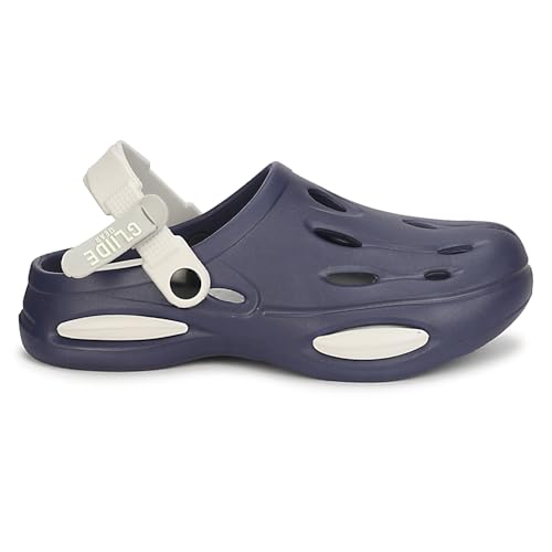 Image of Kraasa Glide Gear Men's Eva Casual Clogs for Everyday use | Sandals with Adjustable Back Strap | Lightweight, Comfortable | Stylish and Waterproof Mules