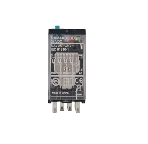 Relé de 14 pins 4 open DC24V 6A para automatización industrial y cuadros de distribución