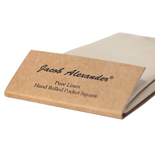 Image of Jacob Alexander Linen Handrolled 15 inch x 15 inch Pocket Square Hanky