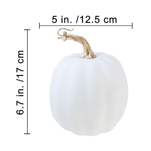 Calabazas de otoño sintéticas para arreglos duraderos sin manchas ni humedad en el hogar 3