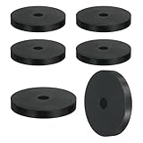 uxcell 6Pcs Thick Rubber Spacer, 2-3/4 Inch OD x 1/2 Inch ID x 3/8 Inch Thickness Round Rubber Bushings Anti Vibration Flat Spacer Washers for Home Industrial Machinery