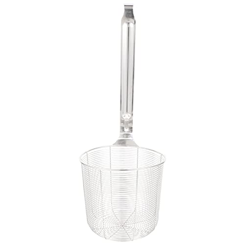 BESTonZON Nudelsieb Edelstahl Nudelkorb Drahtgitter Siebkorb Küchensieb Seiher Fondue Sieb Schöpflöffel Sieb Siebkelle Abtropfsieb Lebensmittelsieb für Küche Backen Kochen Frittieren