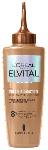 LOréal Paris Fiber Booster Anti-Haarverlust-Kopfhaut-Serum Gegen Haarausfall mit Aminexil Für dichteres Haar Generiert neue Haarfasern Weniger Haarbruch Gegen Haarverlust Elvital 102 ml