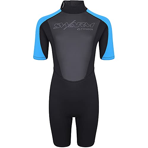 Typhoon Swarm3 Boys 3/2mm Shorty Wetsuit - Black/Blue 250992 M