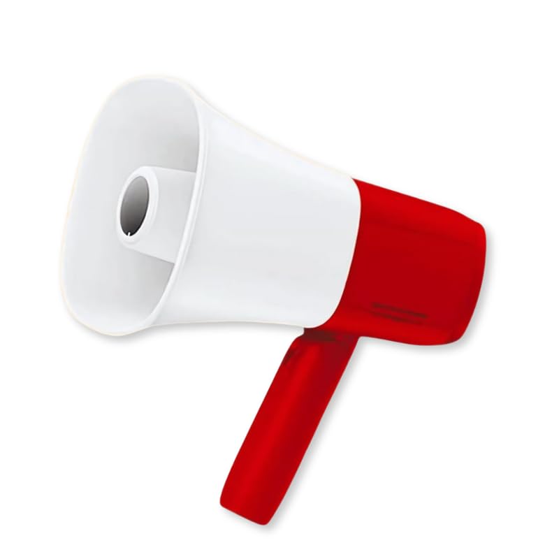 Elevea 𝟏𝟓 𝐘𝐄𝐀𝐑𝐒 𝐖𝐀𝐑𝐑𝐀𝐍𝐓𝐘 6W Portable Megaphone Speaker with Siren, Voice Amplifier with Strap & Ergonomic Handle | Loud PA System for Public Speaking, Outdoor Use, School and Events