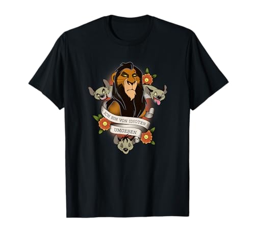 T-shirt Le Roi Lion Scar look décontracté pour fans de films d'animation