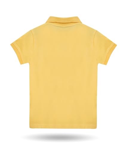 Image of Kids Boys Cotton Polo T-Shirt | Regular Fit Collar Tee (2-16 Years) | Multi-Colour Variants