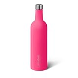 BrüMate Winesulator 25 Oz Triple-Walled Insulated Wine Canteen Made of Stainless Steel, 24-Hour Temperature Retention, Shatterproof, Comes with Silicone Transfer Funnel (Neon Pink)
