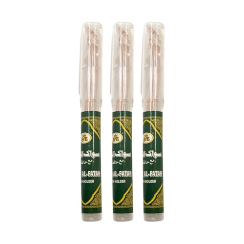 IDOBY Miswak - Cepillo de dientes (3 unidades, madera de cepillo de dientes tradicional, 100% natural, raíz de Miswak, limpieza y aclaración, respetuoso con el medio ambiente y sostenible)