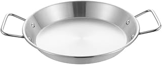 Patelnia do paelli ze stali nierdzewnej, nieprzywierająca patelnia do gotowania, patelnia do spaghetti, patelnia Walencka Paella do domu, kuchni, restauracji, odporna na rdzę (20 cm)