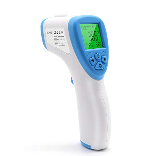 Infrared Digital Forehead Thermometer Adults Non-Contact Forehead Thermometer with LCD Display, Fever Alarm