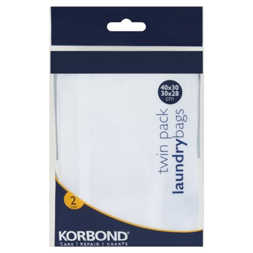 Korbond Washing Machine Bag, White, Twin Pack