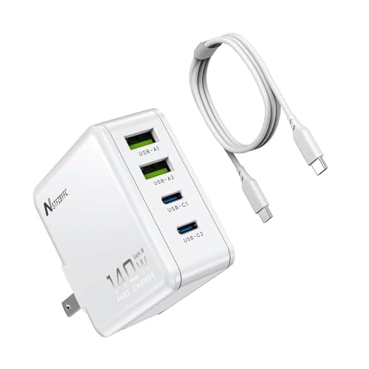 140W USB C Charger Station, Multi Port Fast Charging Station,65W USB C Charger Blcok, Charger Power Adapter for MacBook iPhone15/14/13/12Mini/ProMax/MacBook/Android Phone - White