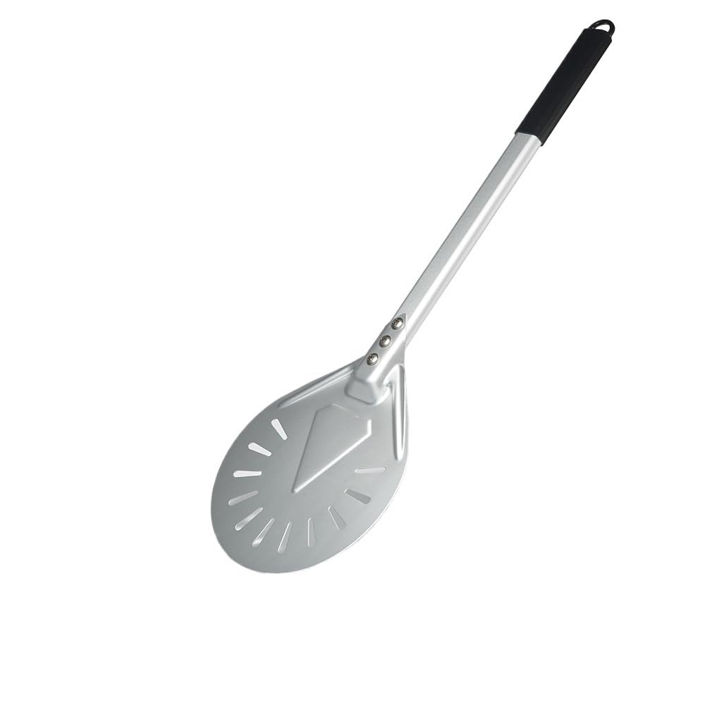 Pala Per Pizza Pala for pizza da 7/8/9 pollici for anodizzata Manico in lega di alluminio for perforata(8 inch 60cm)
