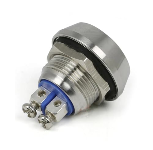 Interruptor momentáneo de 12 mm con 2 terminales de tornillo lote de 5 piezas para panel 3