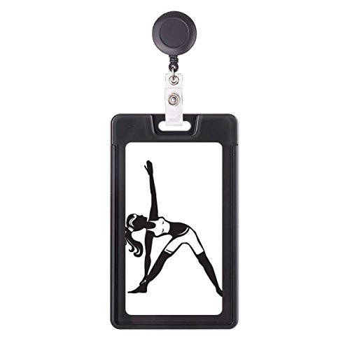 Étui rétractable pour badge avec enrouleur et porte-carte Yoga Girl