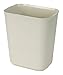 7 gal. Rectangular Beige Trash Can