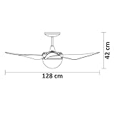 Aliseu Ventilador de Teto Terral com Controle de Parede 127V glide