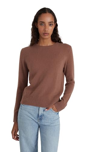 Photo de Style & Republic Pull en cachemire élégant pour femme en 100 % cachemire - Votre pull en tricot douillet de qualité supérieure pour des moments élégants d'automne et d'hiver, moka, M