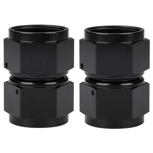 Adaptateur 16AN femelle droit pivotant en alu noir pour corriger l'alignement des lignes de carburant x2 - 2