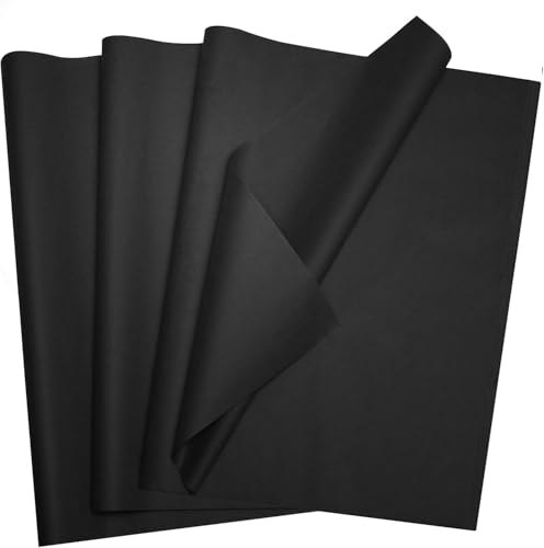 Image of Bobobag 100 Sheets Black Tissue Paper, 20 inchX14 inch Matte Black Tissue Paper for Gift Bags Halloween Gift Wrapping, Holiday Decoration & Arts Craft