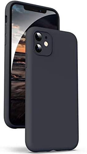 Supdeal Liquid Silicone Case for iPhone 11, [Camera Protection] [Anti Fingerprint] [Wireless Charging] 4 Layer Phone Case Protective Cover, Built-in Microfiber Round Edge Case, 6.1", DarkBlue