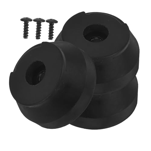 FOMIYES Cane Pad Replacement 3pcs Black Anti-Slip Crutch Foot Pad for Stability Comfort