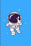  Cuaderno de lineas Kawaii astronauta vuelo espacio dibujos animados: 6x9 300 páginas (Colección cuadernos lineales 300 paginas : Una aventura espacial)