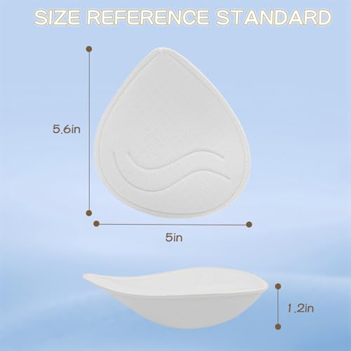 Image of KOOAAICCHI Bra Pads Inserts 3 Pairs-Bra Pads Sewn Padded Removable Inserts for Women's Sports Bra or Swimsuit Insert