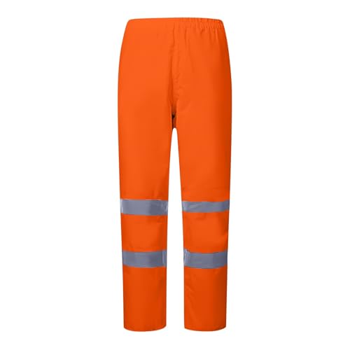 High Visibility Rain Pants Men Waterproof Reflective Work Pants Lightweight Sweat Pant for Outdoor Activities2