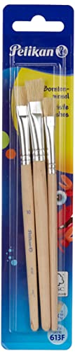 Pelikan Borstenpinsel-Set Sorte 613F mit 3 Borsten-Pinseln (Größe 8, 10 und 12), 3 Stück