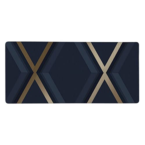 Tapis de souris géométrique grand format 40,6x90,9 cm antidérapant pour le jeu