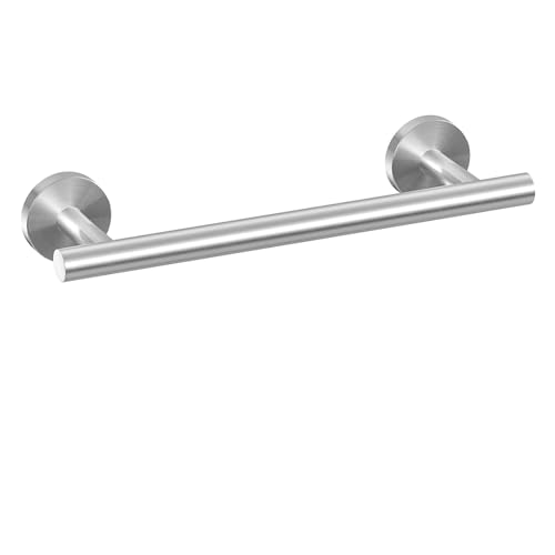 USHOWER Brushed Nickel Hand Towel Bar 9-Inch Towel Racks for Bathroom Wall-Mounted SUS304 Stainless Steel Towel Rod (Total Length 11-Inch)