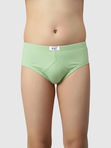 Image of Lux Cozi Boy's Super Combed Cotton Inner Elastic Front Brief for Kids | Boys Underwear | Kids Underwear | Color May Very | Pack of 4