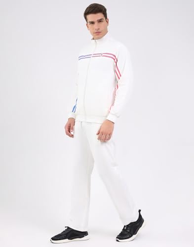 Image of Monte Carlo Men Regular Fit Solid Mock Neck Full Sleeve Winter Tracksuit | Men Track Suit | Stylish Sportswear Set with Jacket and Lower | Activewear Set For Men's (Pack Of 1)