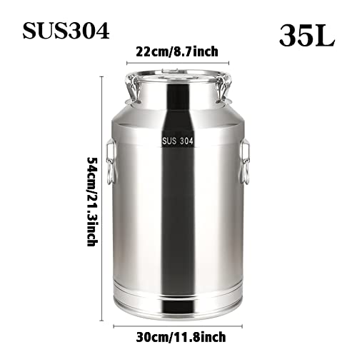 Pot de transport de lait de grande capacité 35 L avec couvercle marin - 8