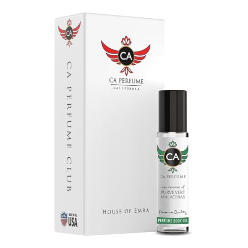 CA Perfume Impression of Purve Vert Malachias Unisex Fragrance Oil Woody Aromatic Scent Long Lasting Perfumes for Women &amp; Men Travel Size TSA Ready Mini Parfum Body Oil Roll-on 0.33 Fl Oz 10ml