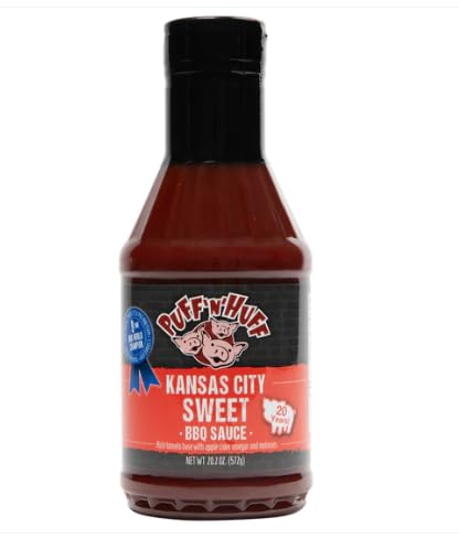 Three Little Pigs - Puff 'n' Huff - Kansas City Sweet BBQ Sauce - New Formula - 20.2 oz.