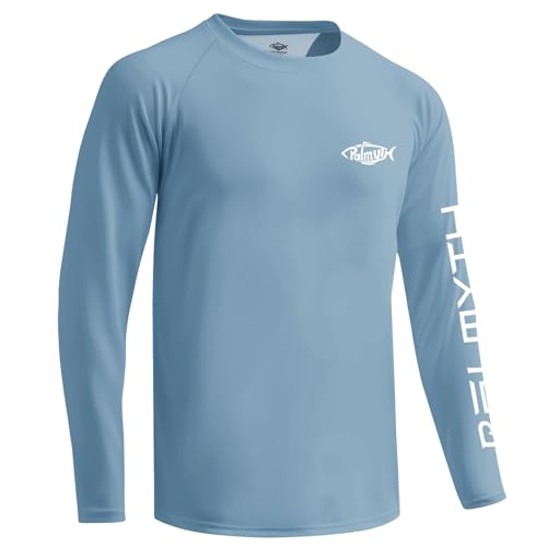 Palmyth Mens Fishing Shirts Sun Protection T-Shirts UV UPF 50+ Long Sleeve Rash Guard Tee2