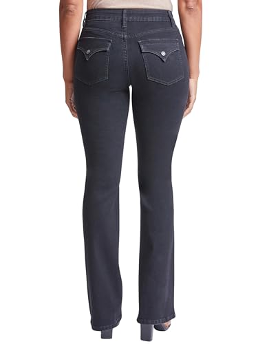 Royalty For Me Womens Women's Sustainable High Rise Flap Pocket Bootcut Jeans3