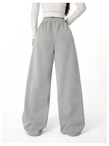 Girl's Baggy Sweatpants Elastic High Waist Wide Leg Sweatpants Joggers Long Track Pants Trendy2