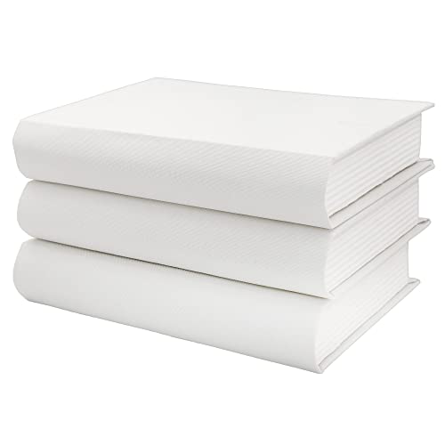 Auldhome Faux Book Stack (White, Set Of 3); Decorative Books For Diy Crafts And Home Decor #TOP27