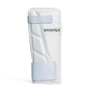 SPORTAXIS Cricket Arm Guard – Dual Strap, Soft Inside Foam, Maximum Protection – White, Essential Cricket Gear for Confident and Stylish Play – Useful for Long Practice & Playing Sessions
