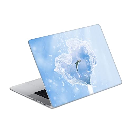 Couverture vinyle MacBook Pro 14 anti-rayures motif Coeur D'Océan