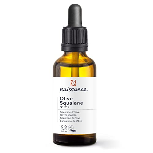 Naissance Oliven-Squalan Öl (No. 212) - 50ml - 100% Natürliches Pflanzliches Gesichtsöl Olive Squalane für Gesicht Haare Haut Veganes