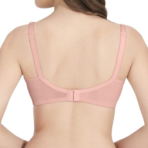 Image of Amante Women's Side Support Shaper Non-Padded Non-Wired Full Coverage Cotton Bra | Seamless Cups | Moisture-Wicking Fabric | High Support Everyday Bra