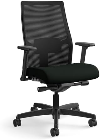HON Ignition 2.0 Mid‑Back Ergonomic Office Chair, Mesh Task Seati...